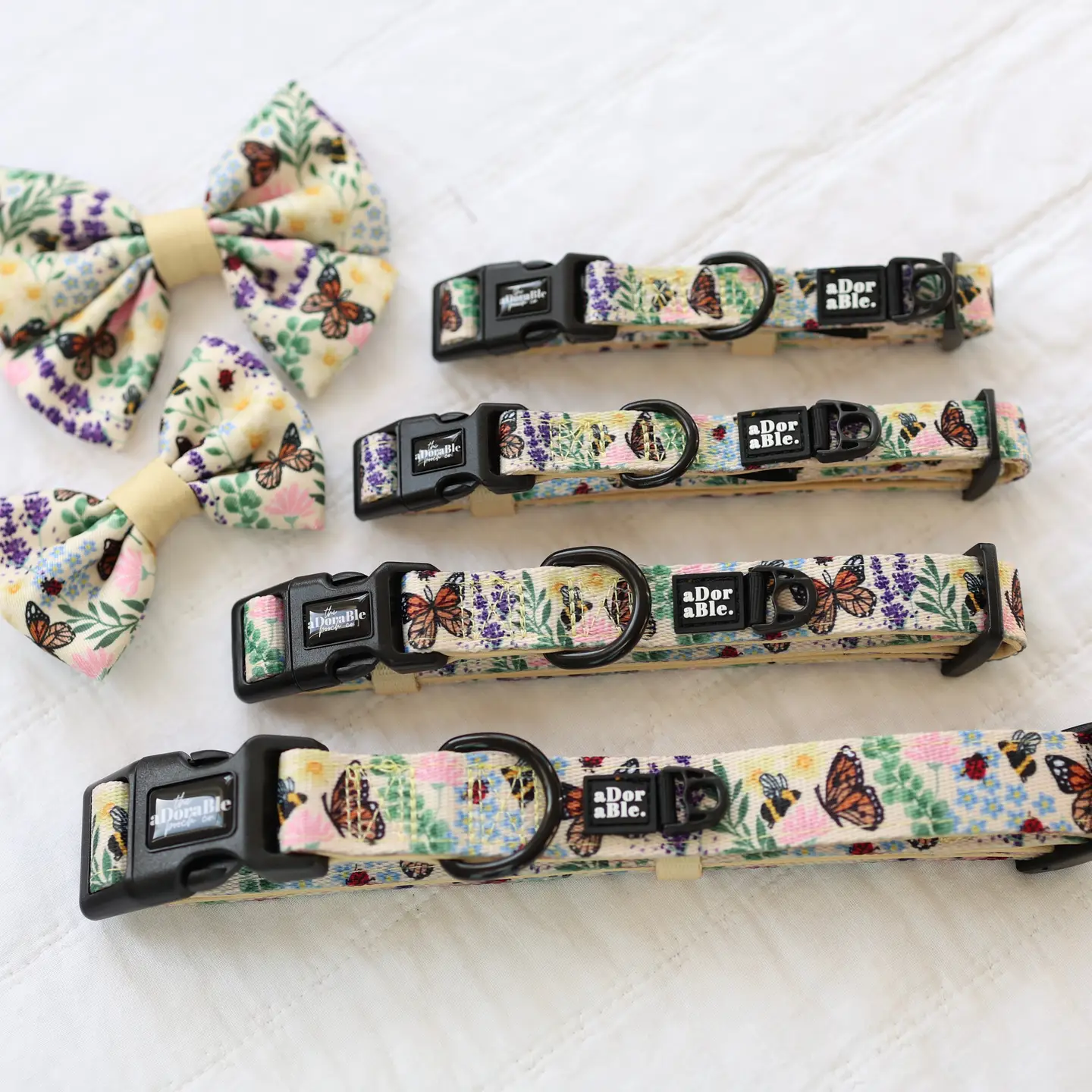 Dog Collar - Bumbles & Butterflies - Image 4