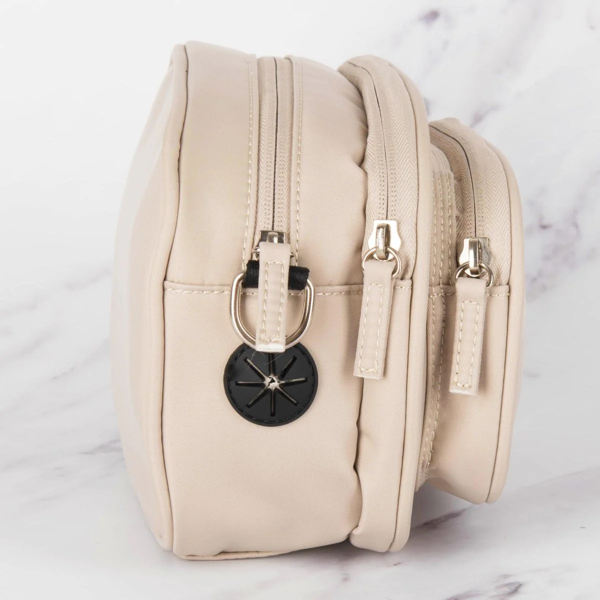 Dog Walking Bag - Latte with Oxford Tweed Strap - Image 3