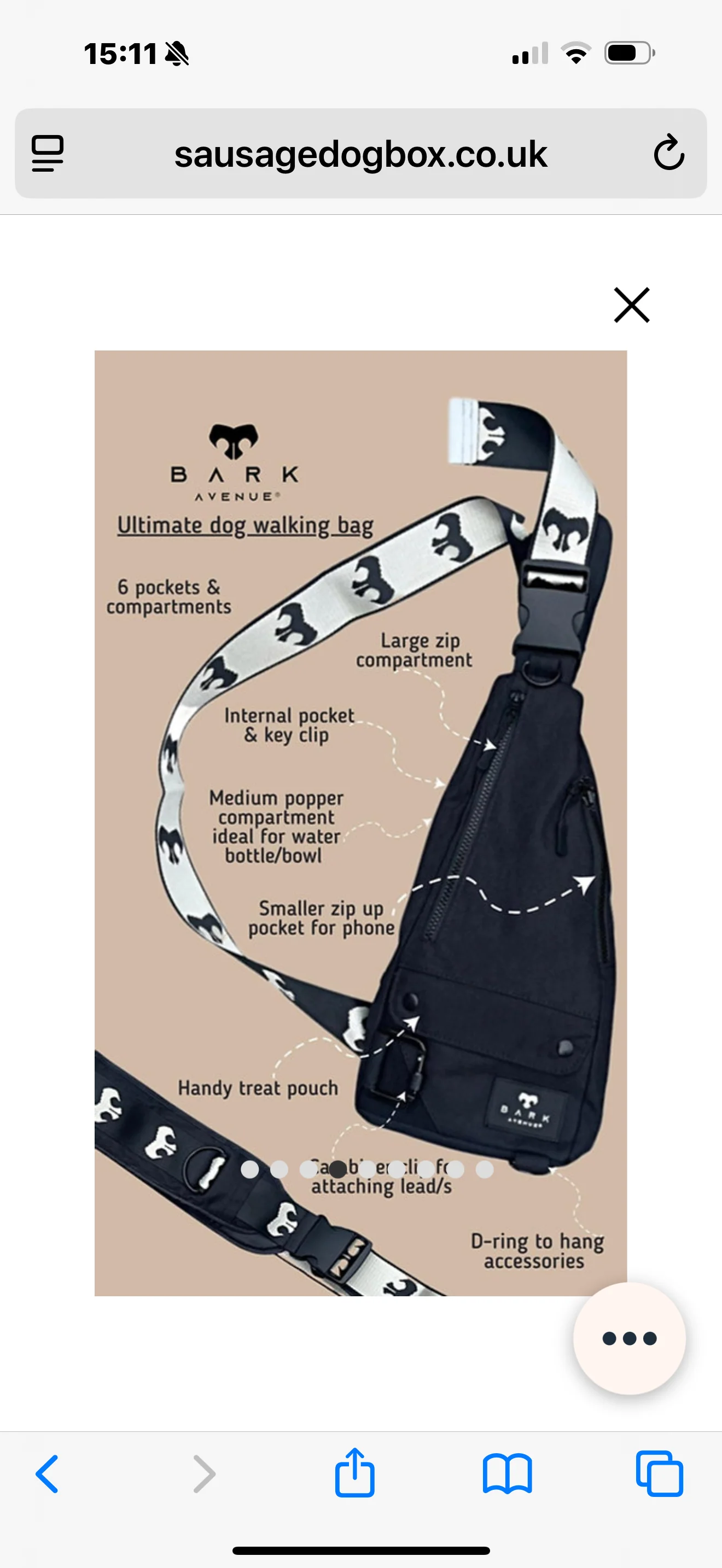 BARK AVENUE Hands-free Dog Walking Bag - Image 3