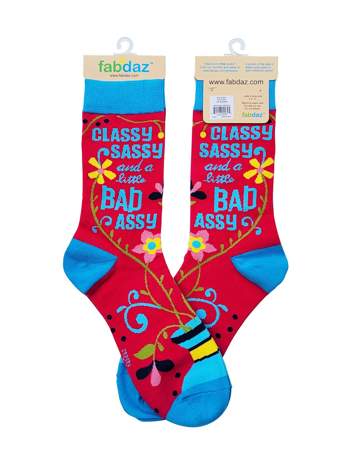 Classy Sassy and a Little Bad Assy Women's Crew Socks - Image 4