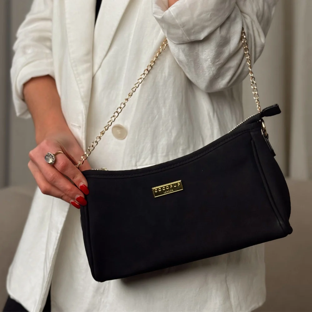 Cocopup London Dog Walking Bag -  Black Suedette - Image 3