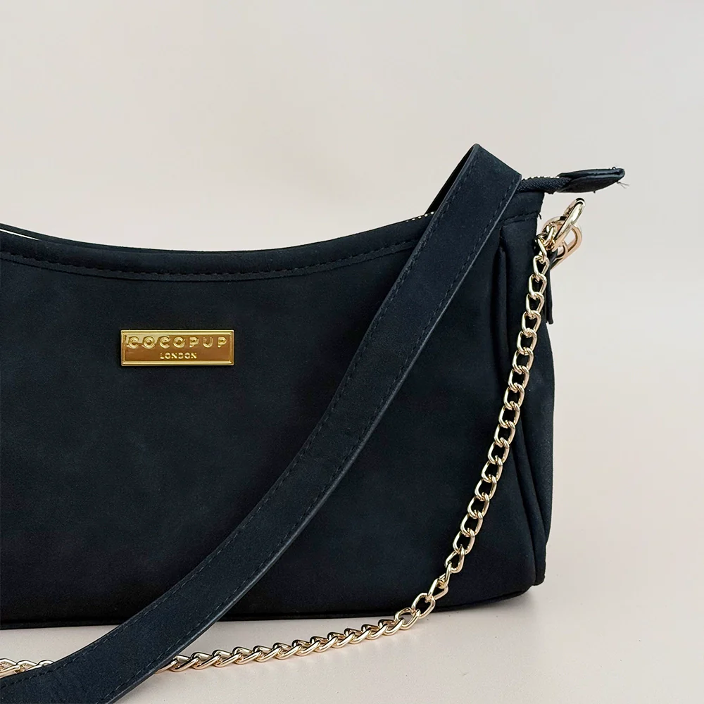 Cocopup London Dog Walking Bag -  Black Suedette - Image 5