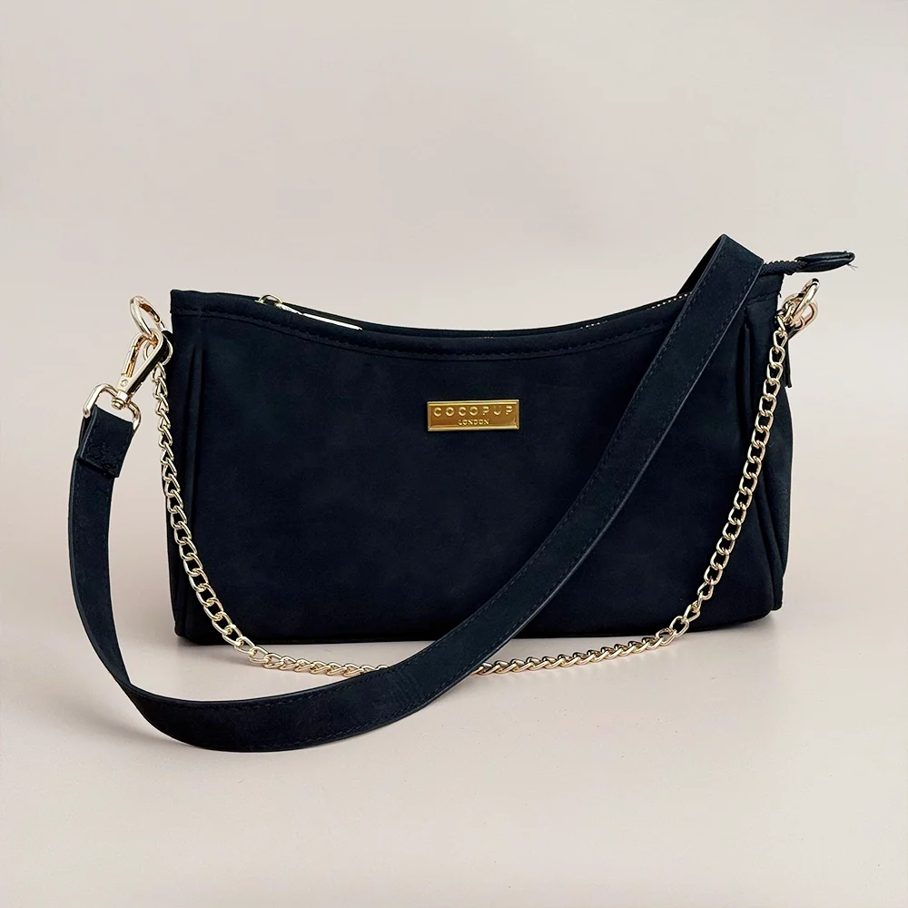 Cocopup London Dog Walking Bag -  Black Suedette - Image 6