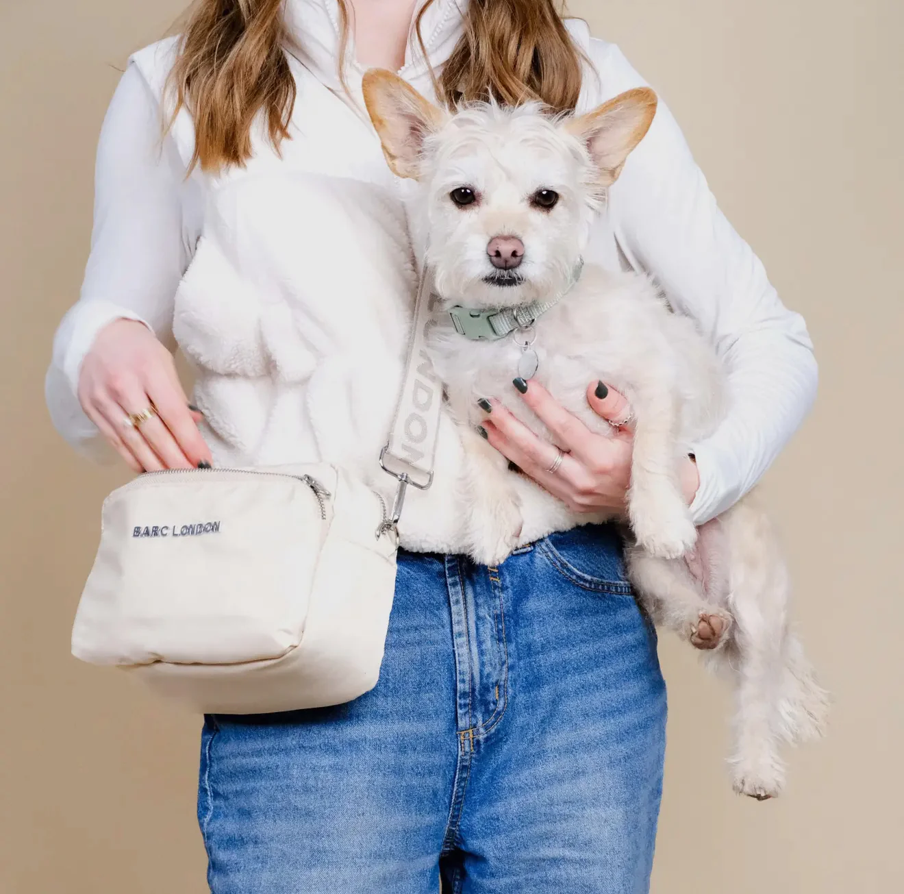 Cream Dog Walking Bag | Treat Pocket & Waste Dispenser - Image 7