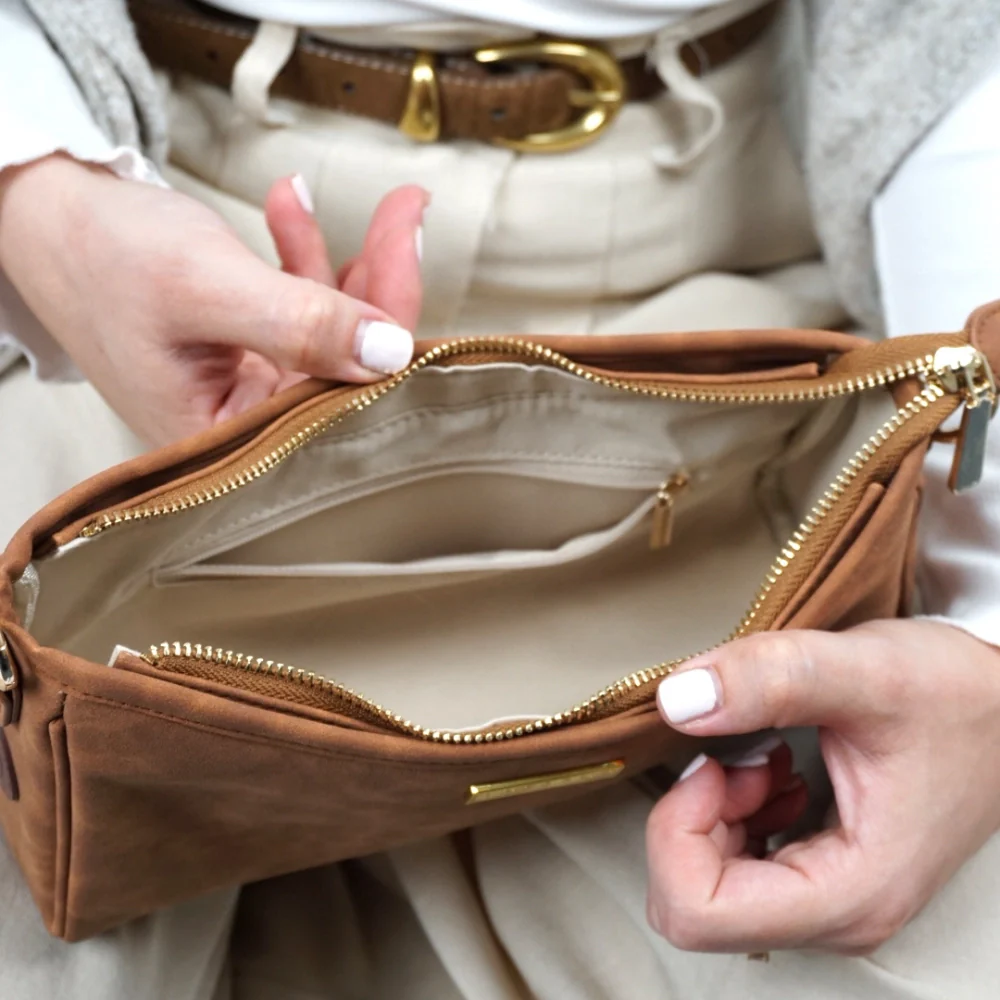 Cocopup London Dog Walking Bag - Tan Suedette - Image 4