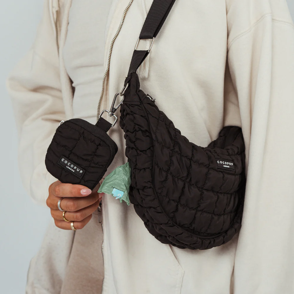 Crossbody Crescent Dog Walking Bag - Onyx - Image 4