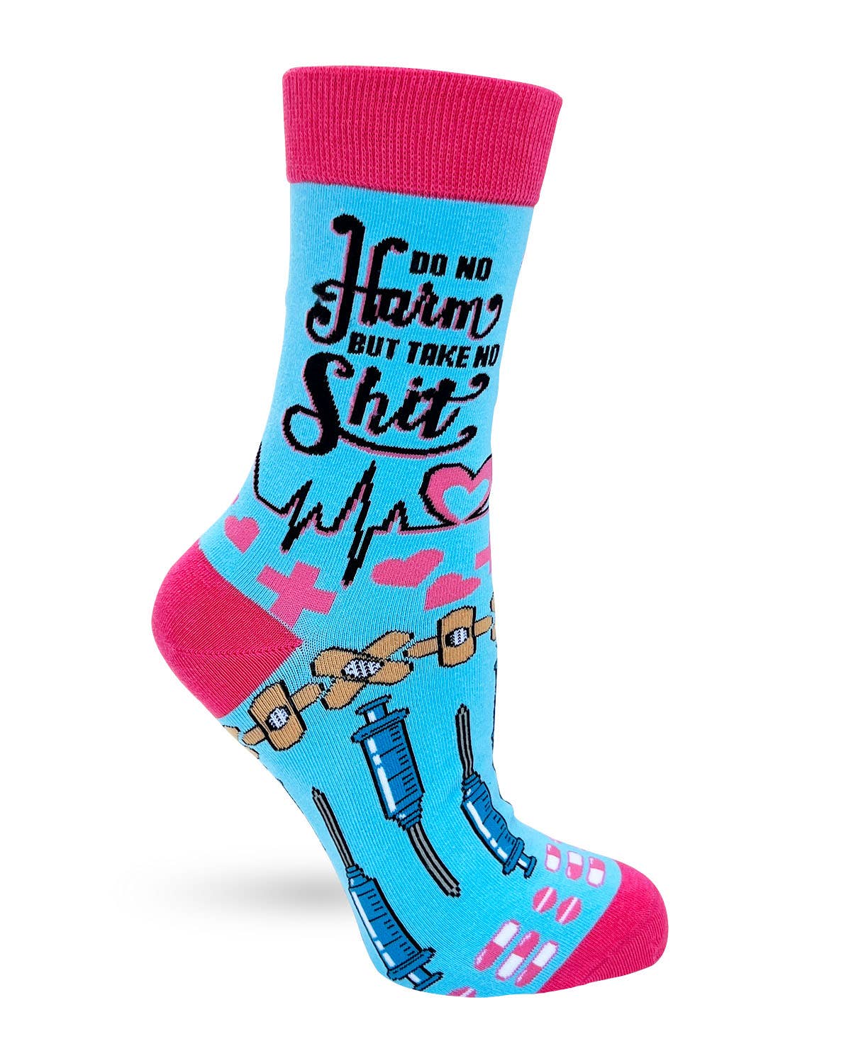 Do No Harm But Take No Shit Women's Crew Socks - Image 2