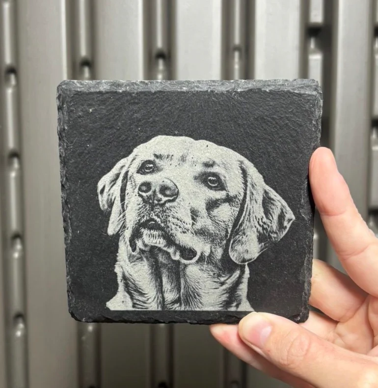 Dog Breed Engraved Slave Coaster - Laser Engraved Dog Lover Gift - Image 2