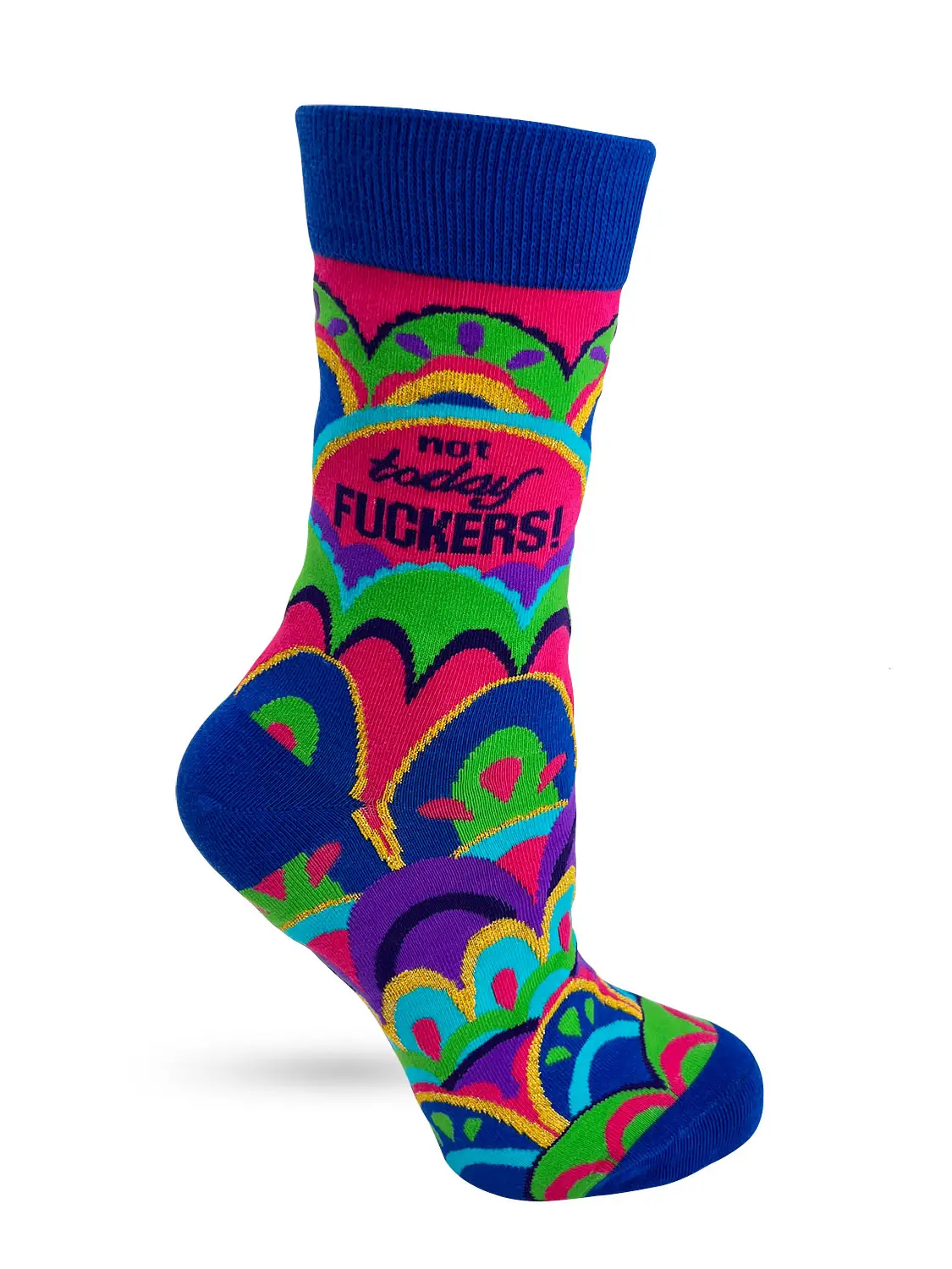 Not Today Fuckers Women's Novelty Crew Socks - Image 3