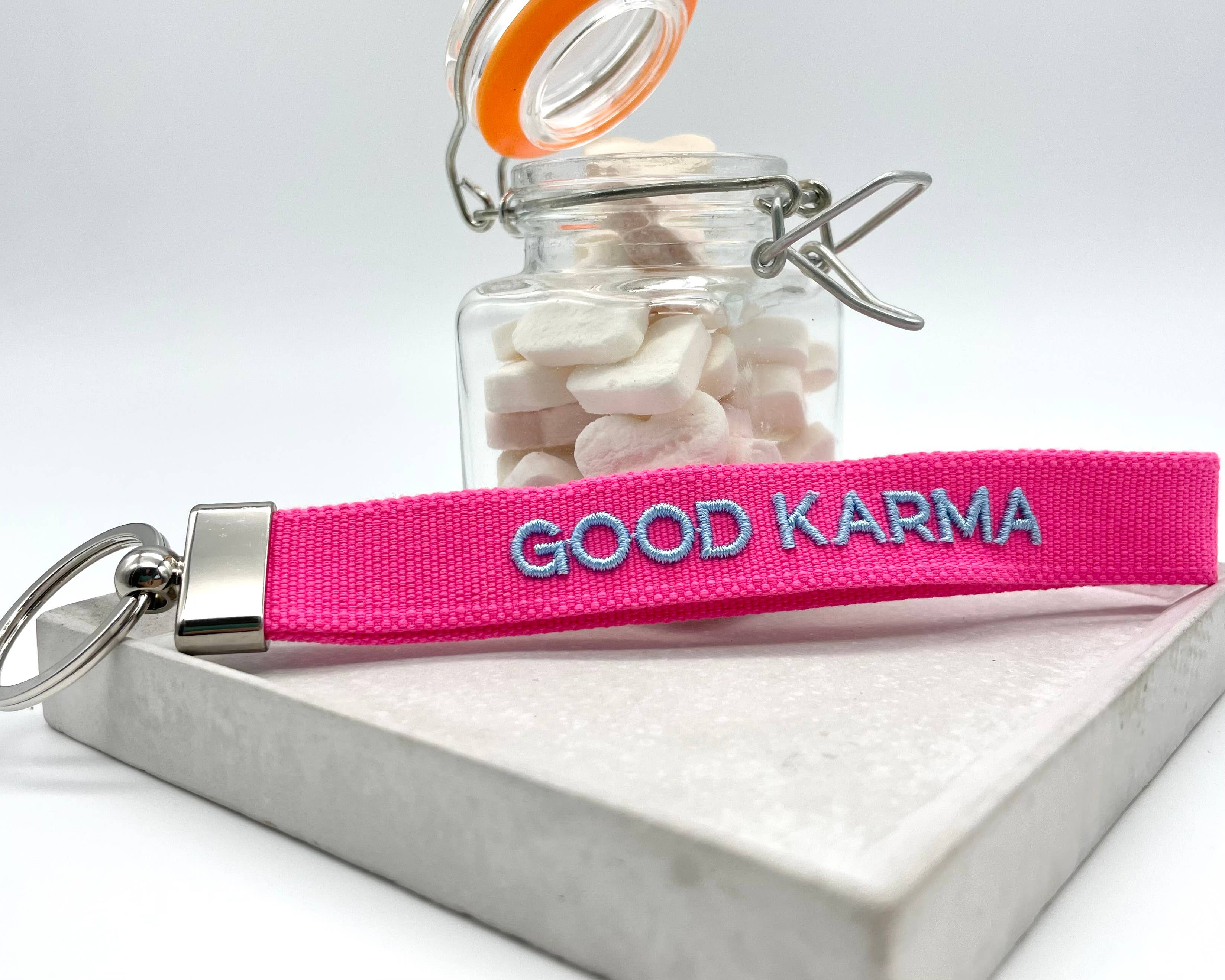 GOOD KARMA keychain keychain embroidered