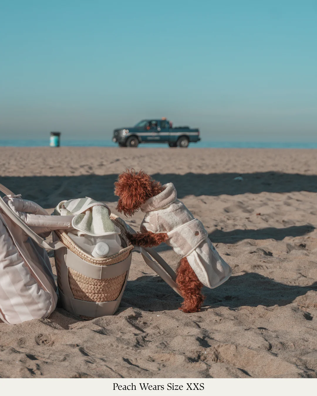 Hazelnut Stripe | The Cosy Cloak Drying Robe: L - Image 8