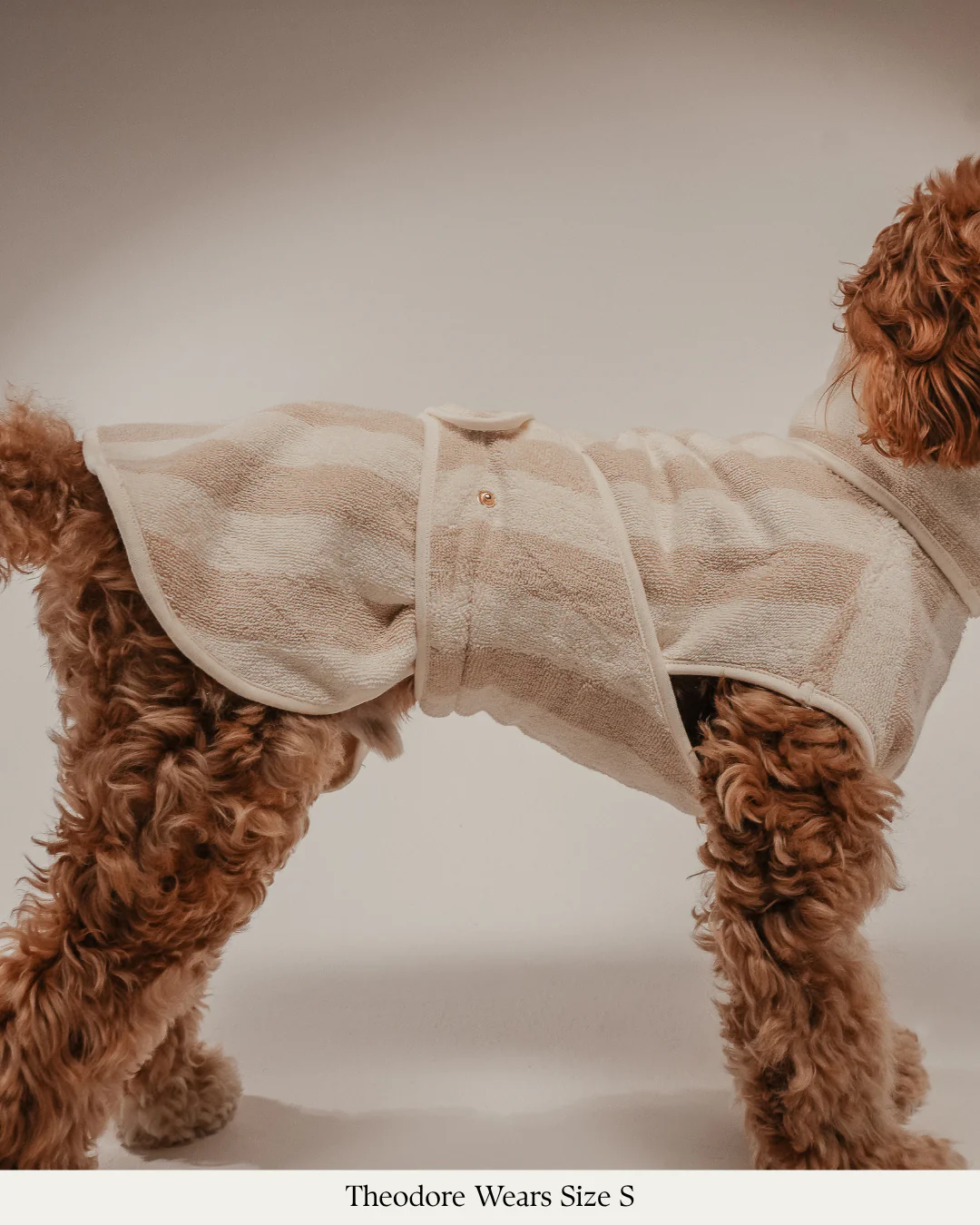 Hazelnut Stripe | The Cosy Cloak Drying Robe: XS - Image 10