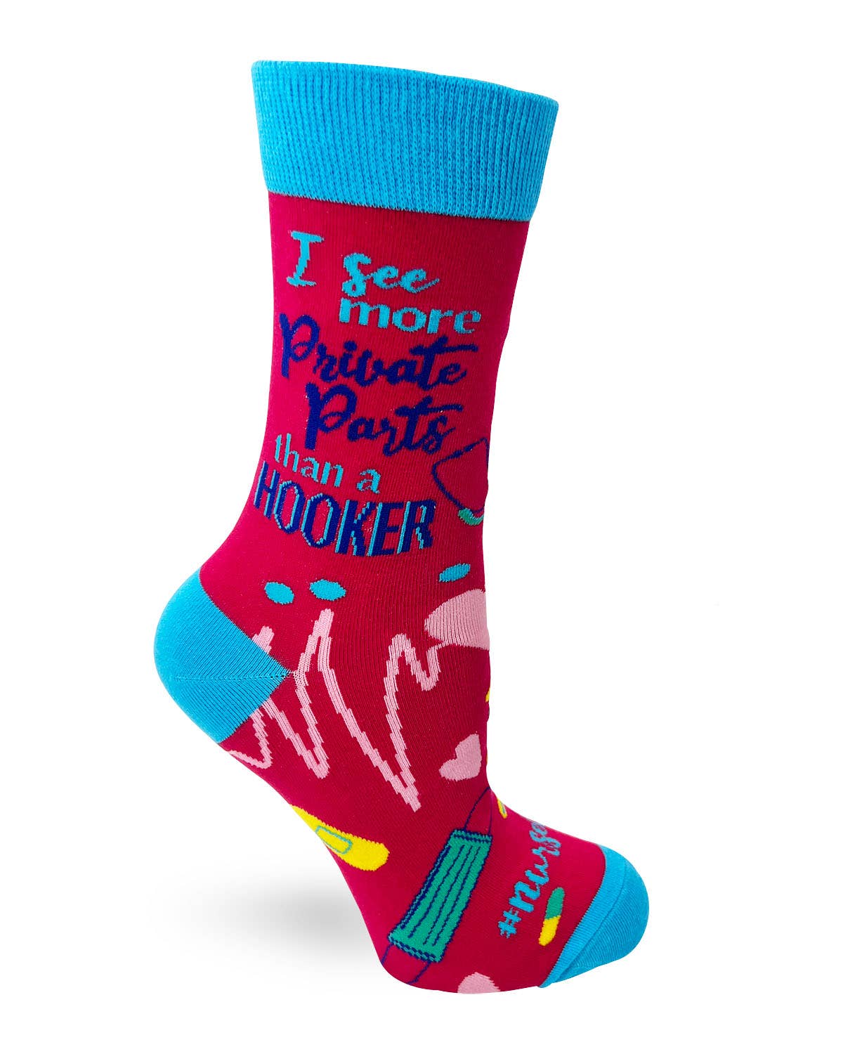 I See More Private Parts Than a Hooker Women's Crew Socks - Image 2