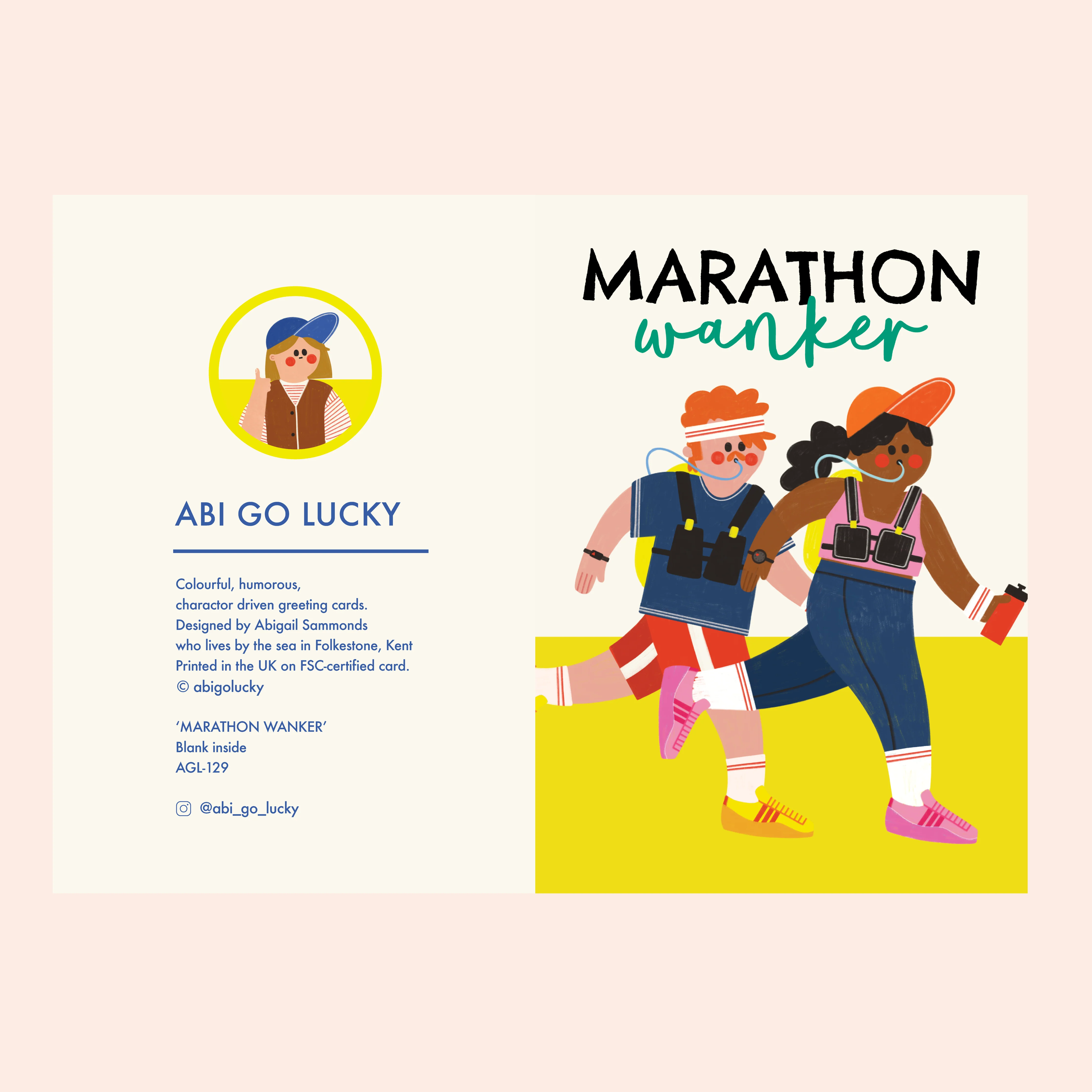 MARATHON WANKER - FUNNY LONDON MARATHON CARD - Image 2
