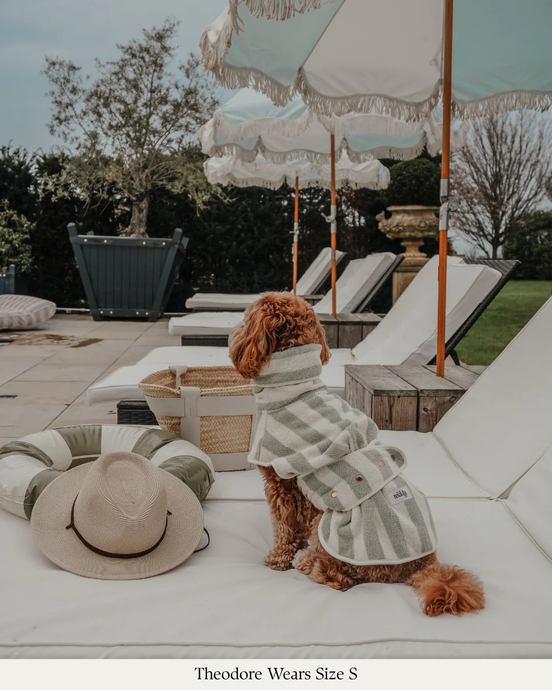 Matcha Stripe | The Cosy Cloak Drying Robe: M - Image 11