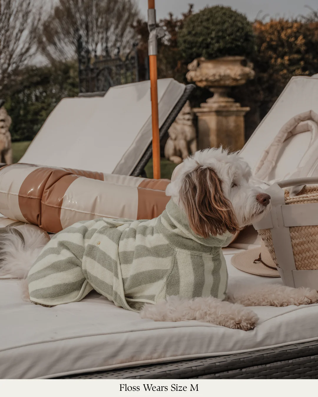 Matcha Stripe | The Cosy Cloak Drying Robe: XXS - Image 7