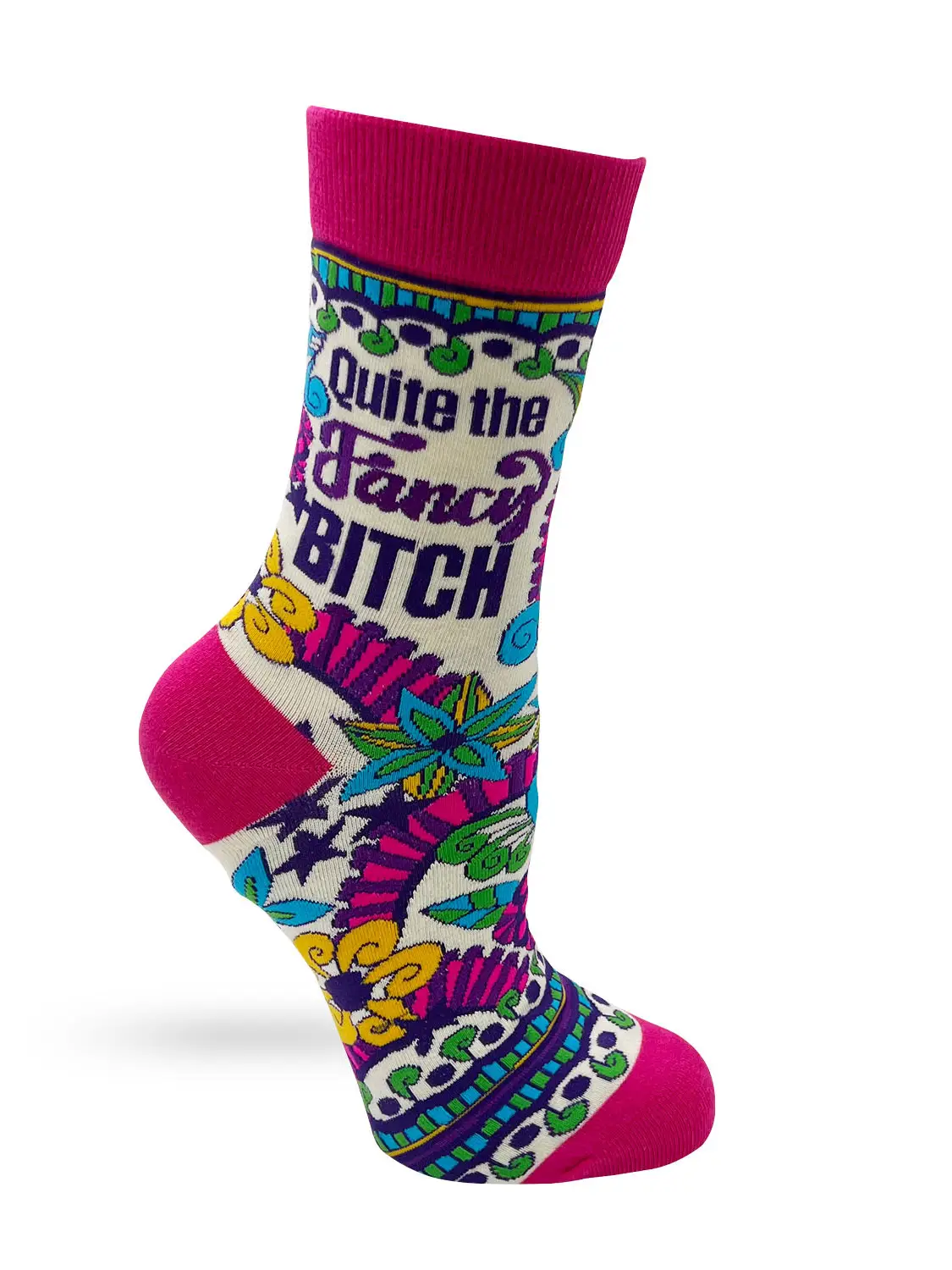 Quite the Fancy Bitch Ladies' Novelty Crew Socks - Image 3