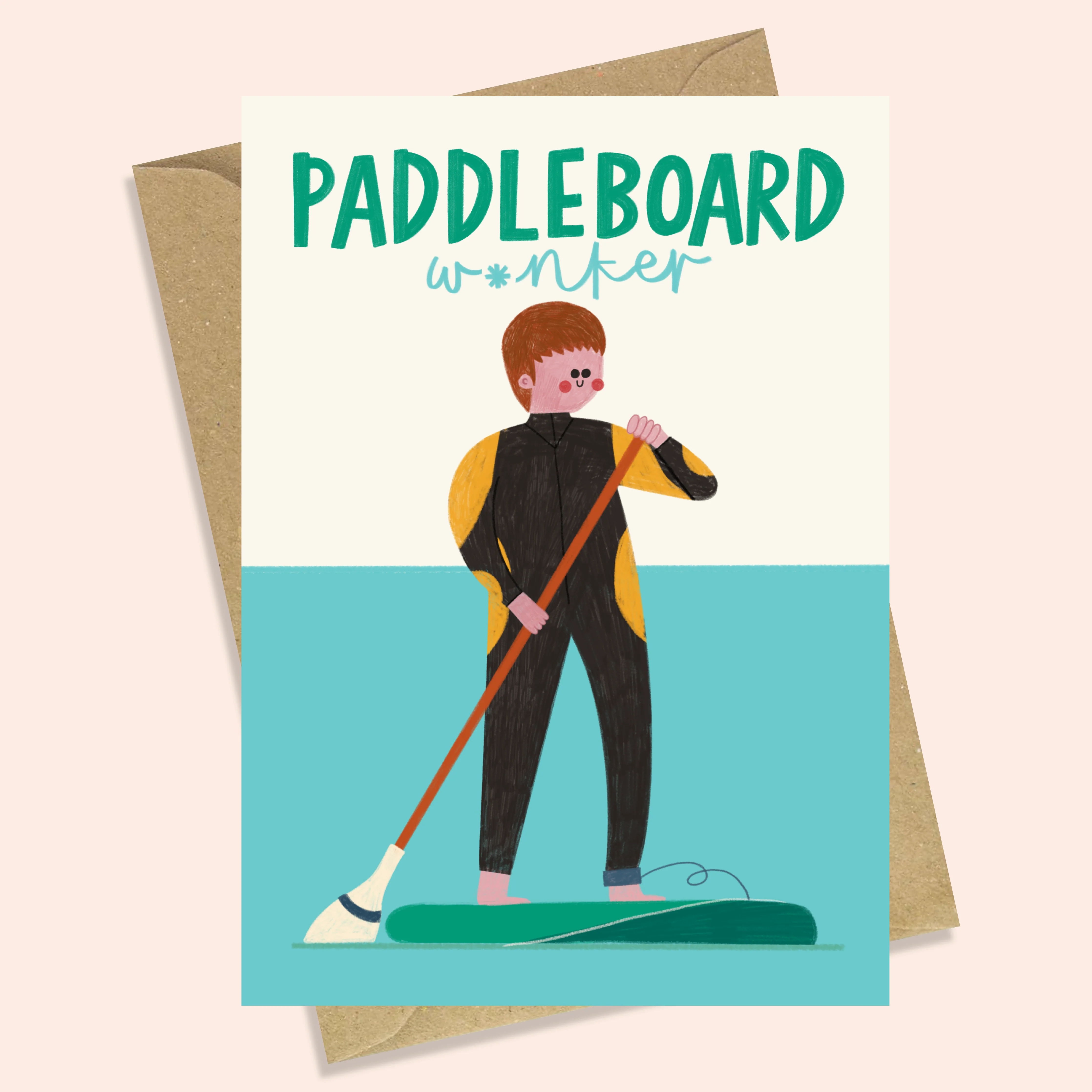PADDLEBOARD W*NKER - FUNNY CARD