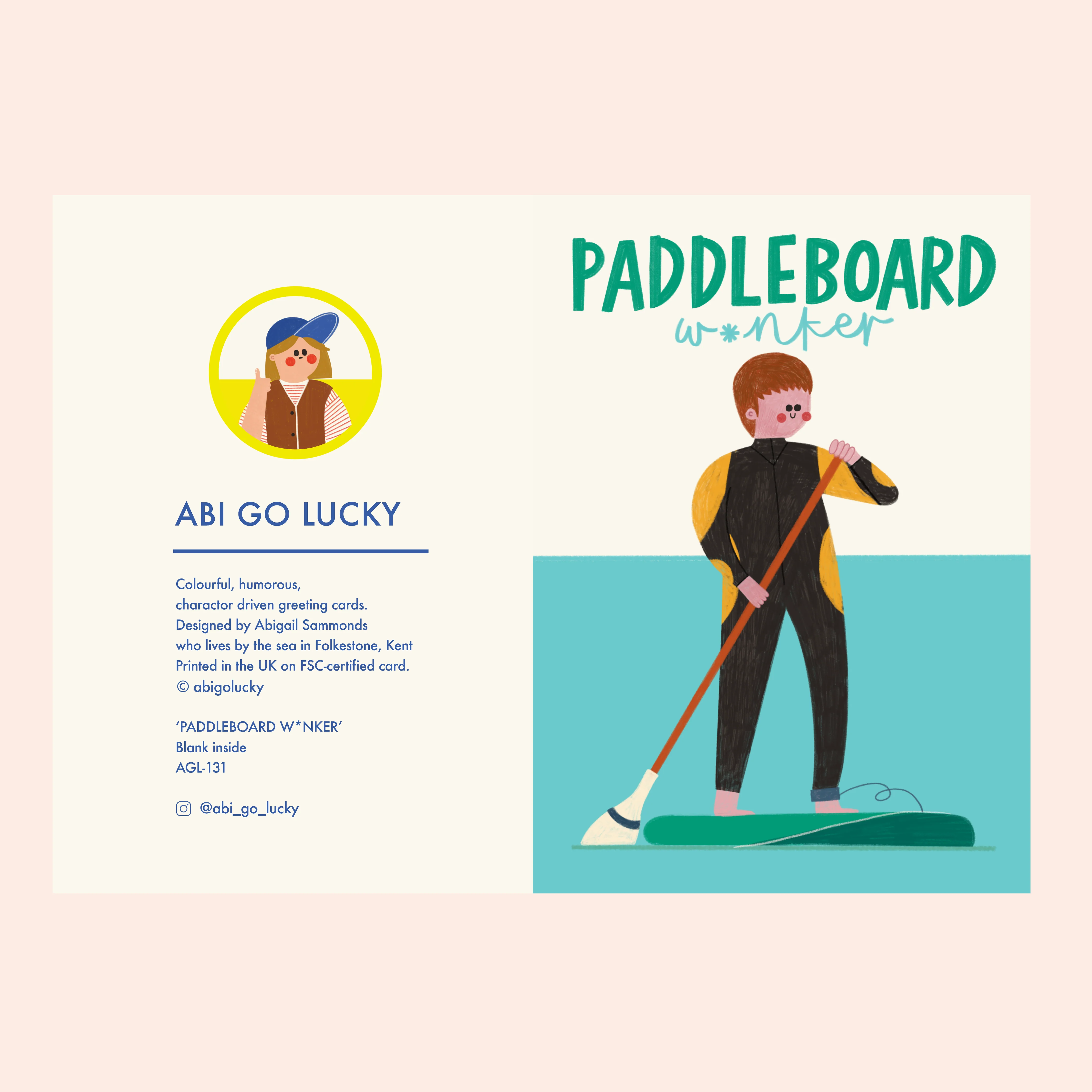 PADDLEBOARD W*NKER - FUNNY CARD - Image 2