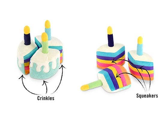 Party Time Bone-Appetit Cake Plush Dog Toy - Image 2