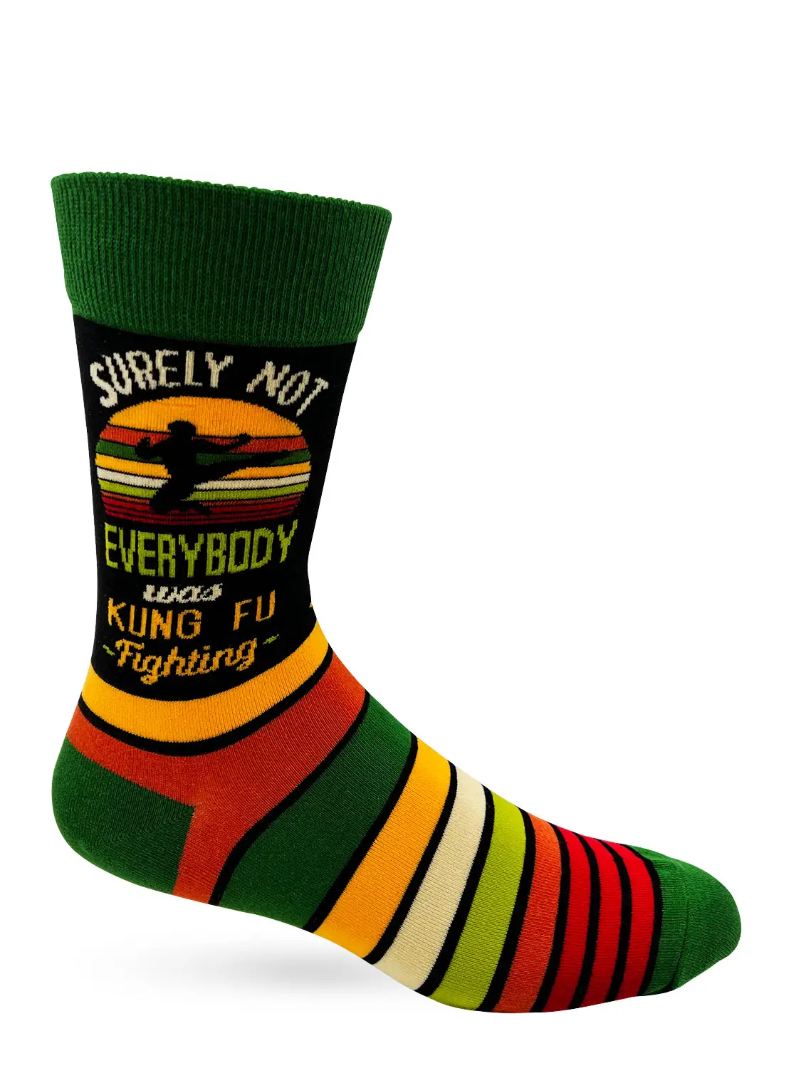 Surely Not Everybody Was Kung Fu Fighting Men's Novelty Crew - Image 2