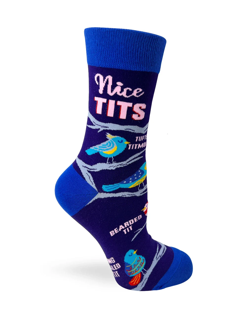 "Nice Tits" Ladies' Novelty Crew Socks Featuring Cute Birds - Image 3