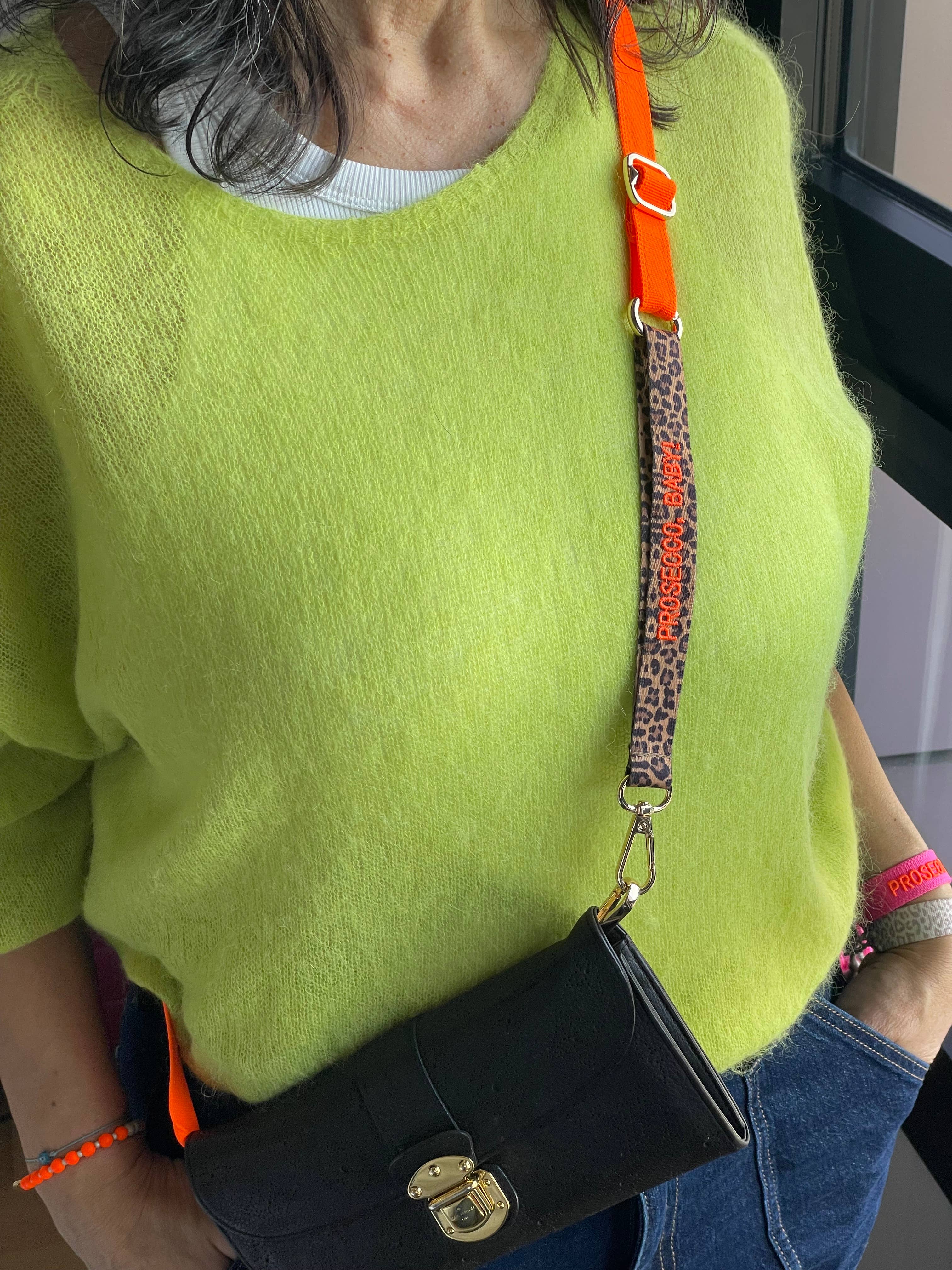 Statement phone lanyard 86–137 cm long PROSECCO, BABY! 4-in-1 - Image 2