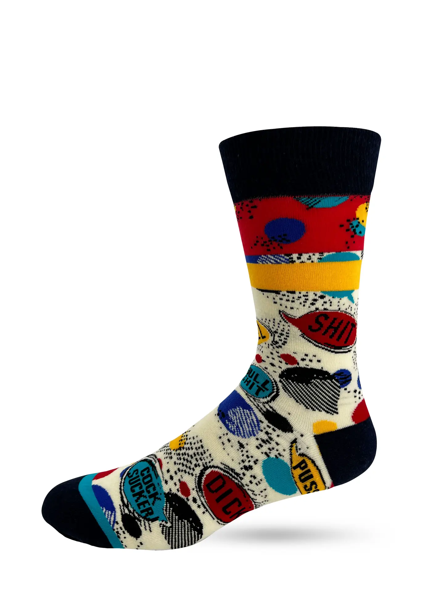 Swearing Always Helps Men's Novelty Crew Socks - Image 3