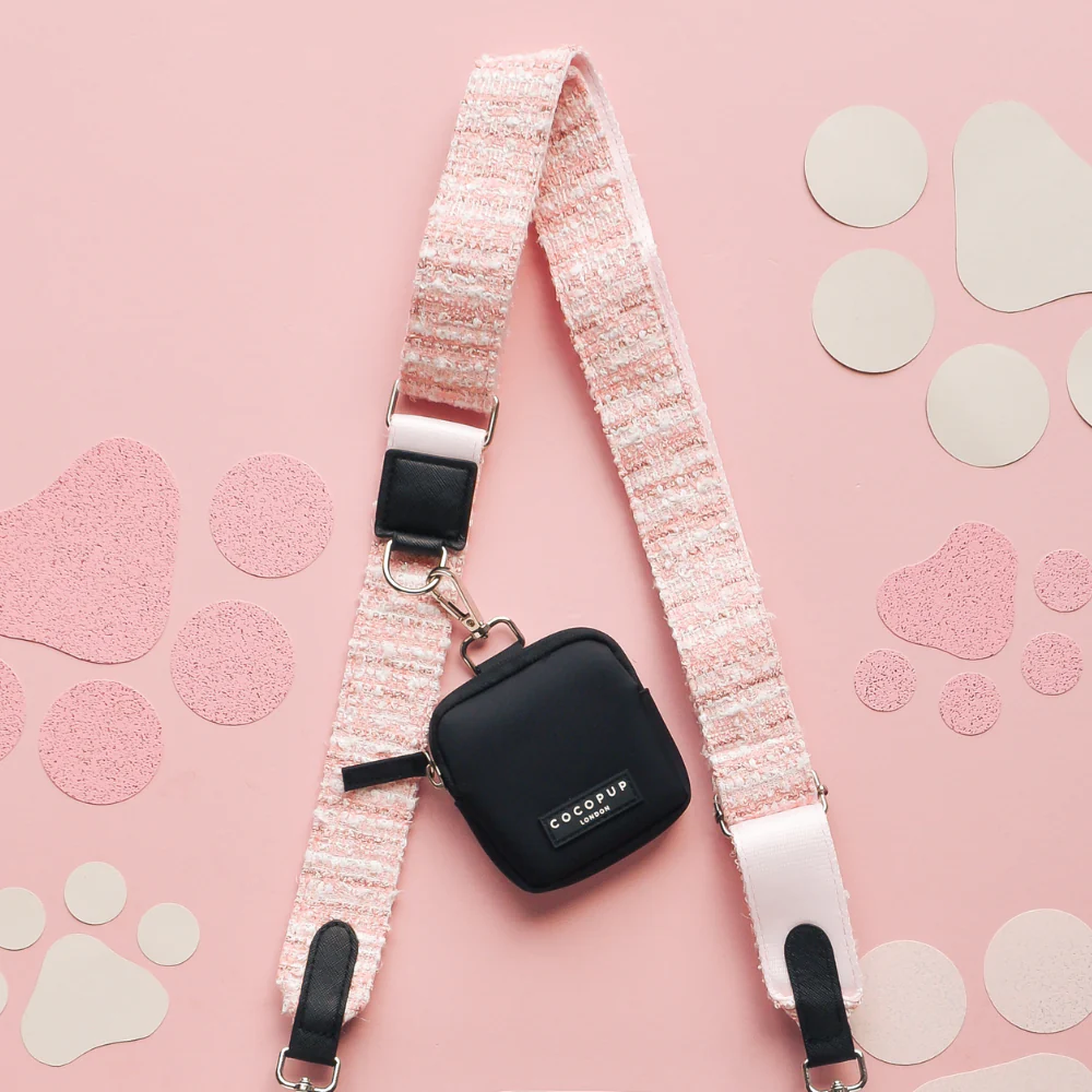 Textured Tweed Bag Strap - Pink